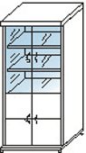 Шкаф высокий со стеклом ШМ44+ДМ41х2+ДМ43х2
