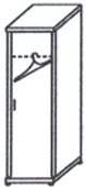Шкаф для одежды глубокий узкий ШМ52
